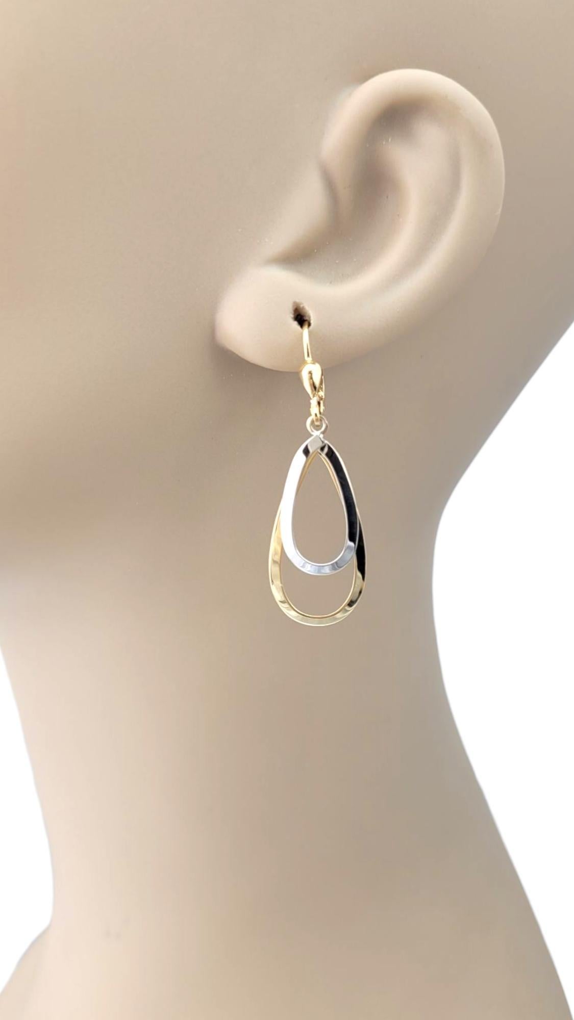 18K Yellow Gold & White Gold Dangle Earrings #21740 in vendita 3