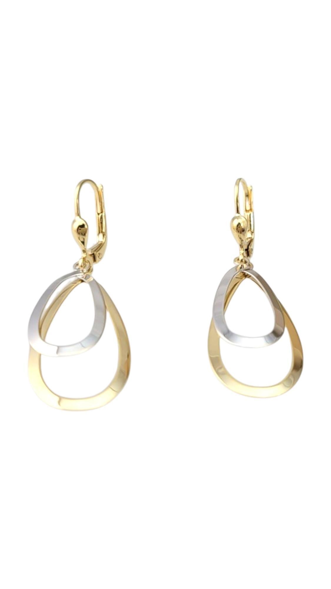 18K Yellow Gold & White Gold Dangle Earrings #21740