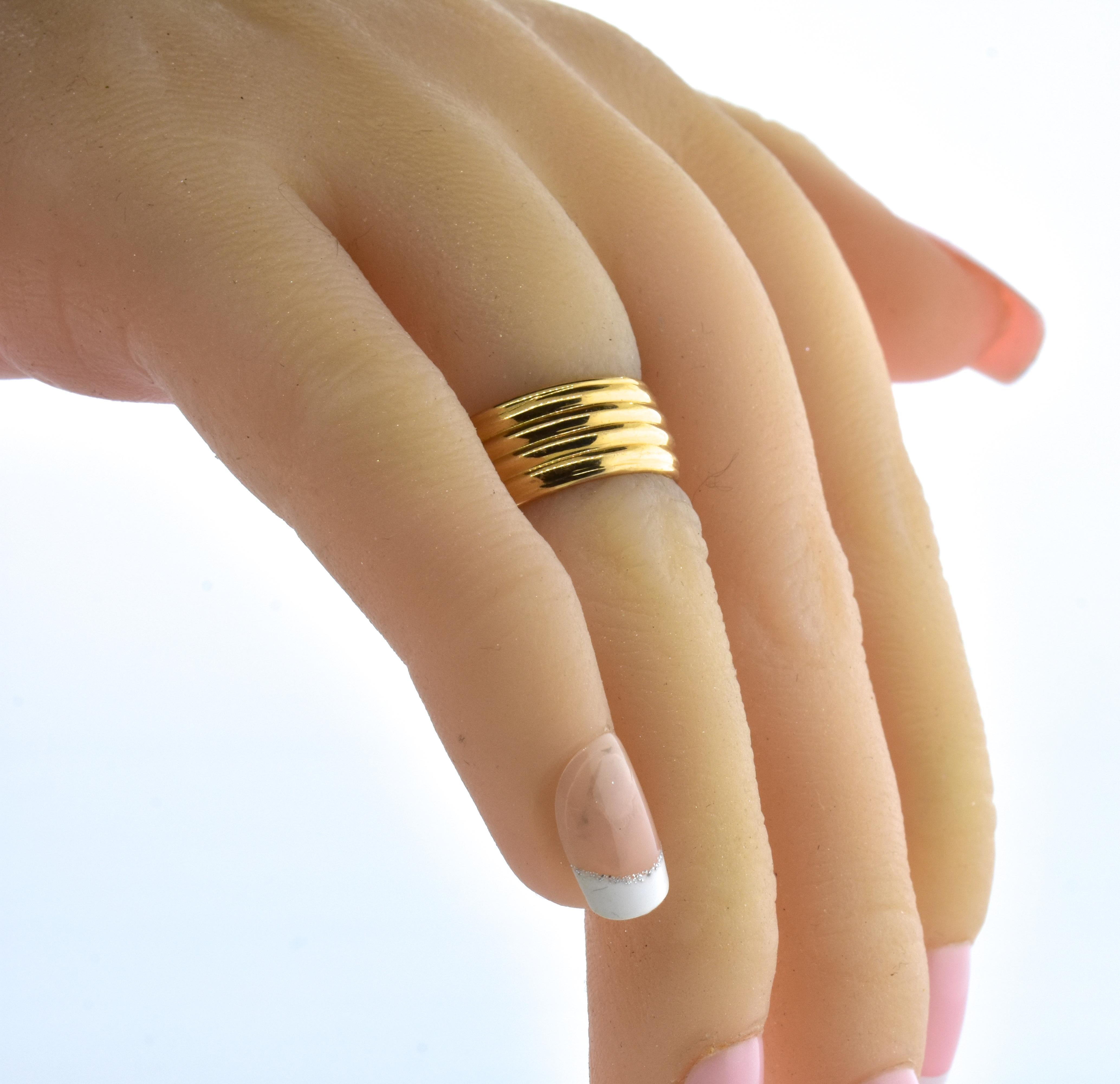 Breites Band aus 18 Karat Gelbgold für Damen oder Herren