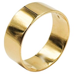 18K Yellow Gold Wide Band Ring Width 8mm Size 9.25 Polished
