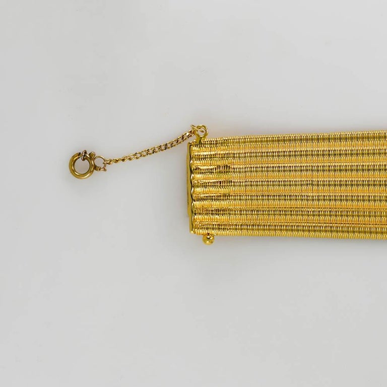 Yellow - Brass Metal Handcrafted Bracelet (Adjustable) 62