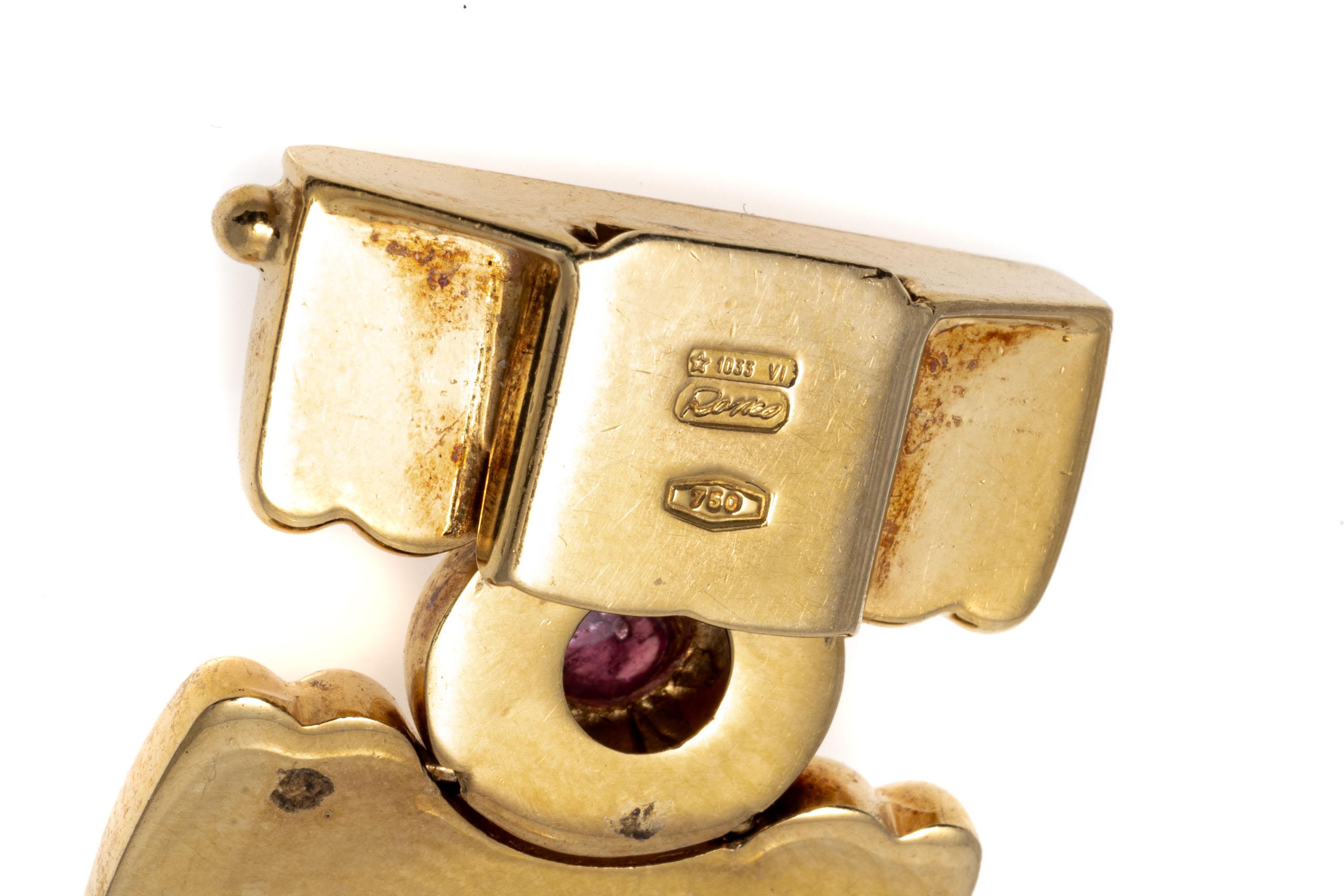 Bracelet à maillons large « Chess Piece » en or jaune 18 carats avec rubis et saphirs Bon état - En vente à Southport, CT