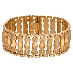 18k Yellow Gold Wide Link Bracelet
