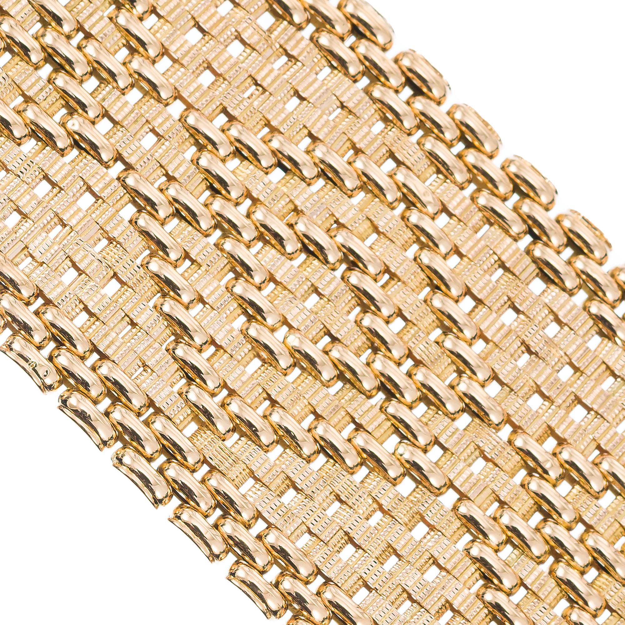 gold mesh bracelets
