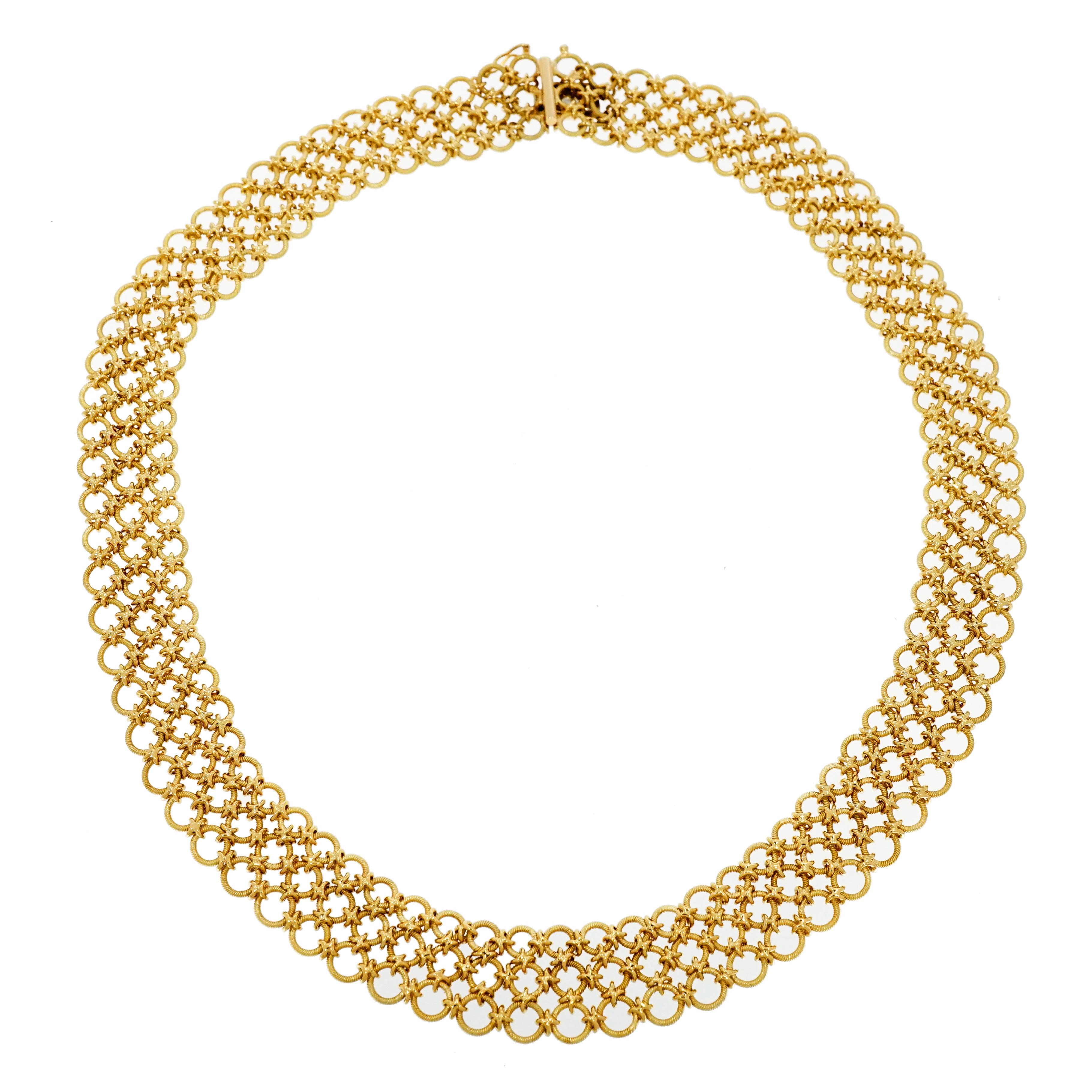 gold wide necklace