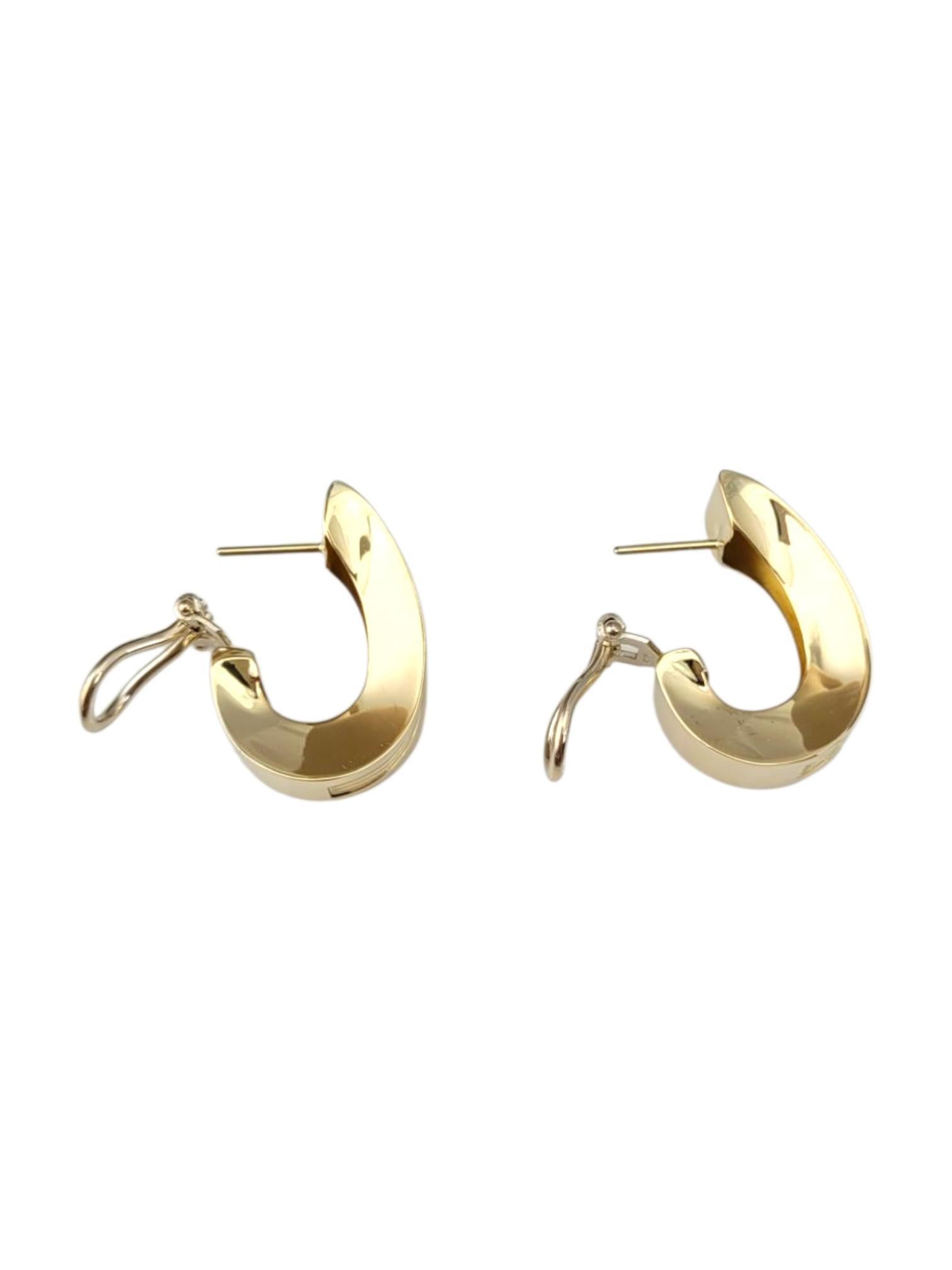 Donna Orecchini a cerchio ovale largo in oro giallo 18K #21747 in vendita