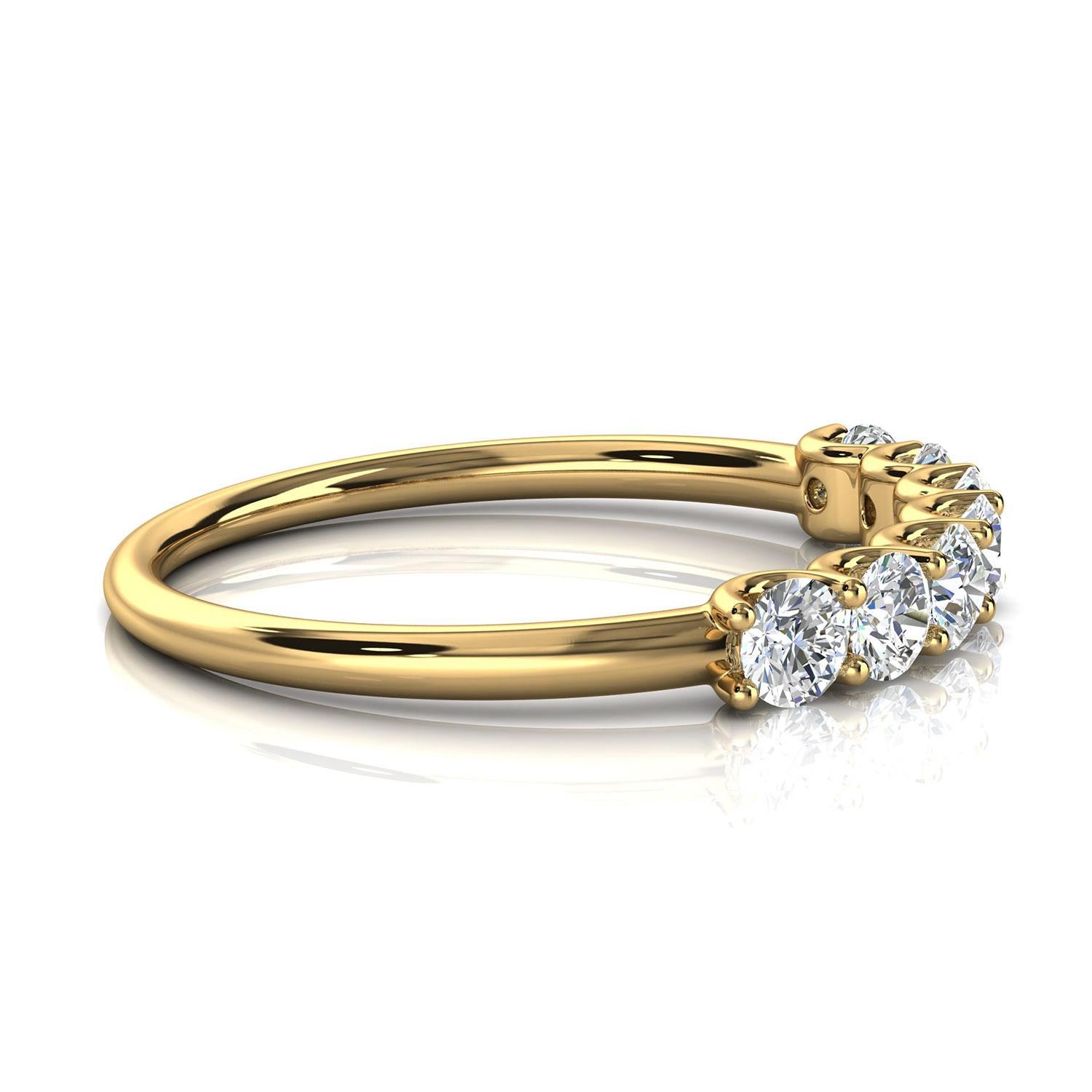 Round Cut 18k Yellow Gold Winter Diamond Ring '1/2 Ct. Tw'