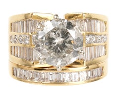 18K Yellow Gold With 5.91 CTW Diamonds Bridal Ring Set