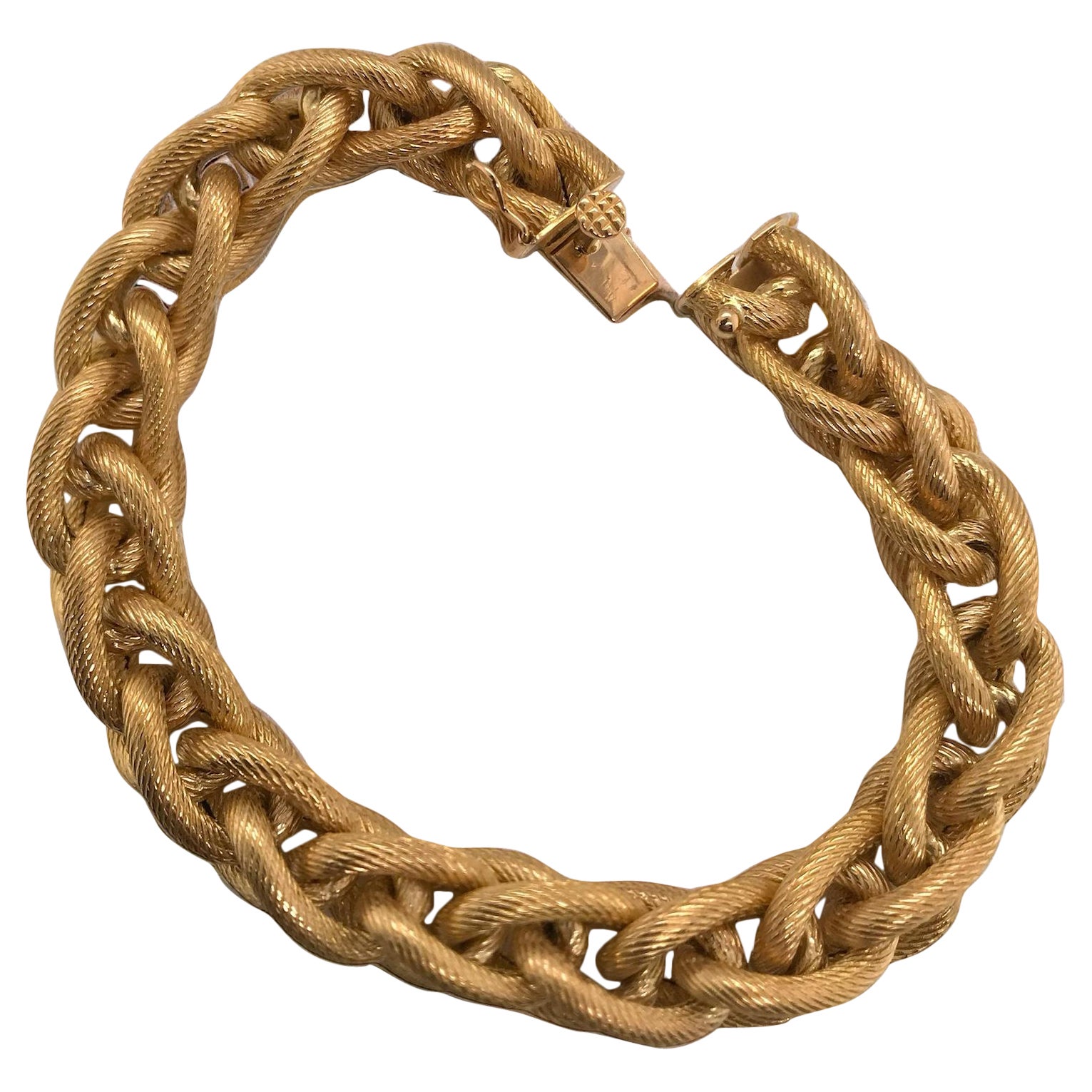 18K Yellow Gold Woven Link Bracelet