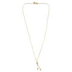 18K Yellow Gold Y Necklace #15228