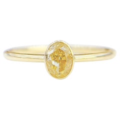 18K Yellow Gold Yellow Diamond Band Ring