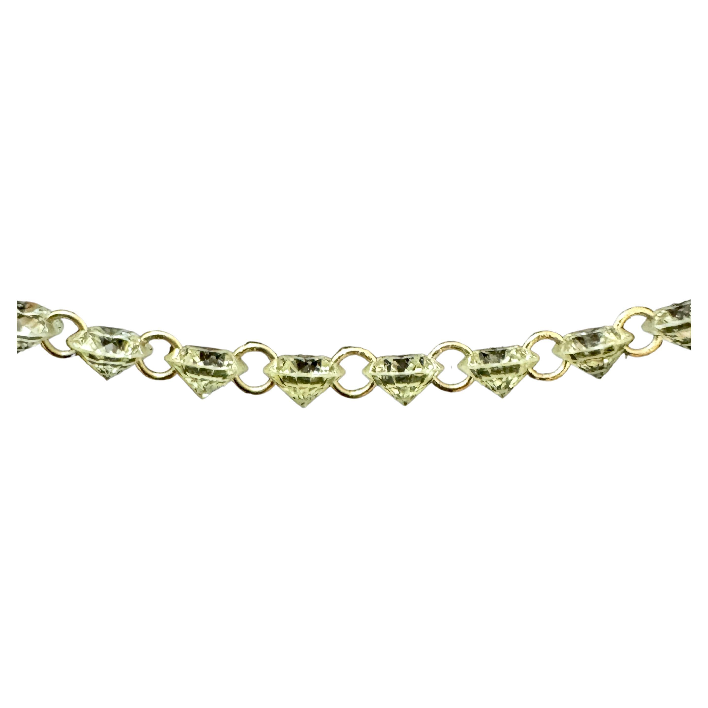 Gliederhalskette aus 18 Karat Gelbgold mit gelben Diamanten (Zeitgenössisch) im Angebot