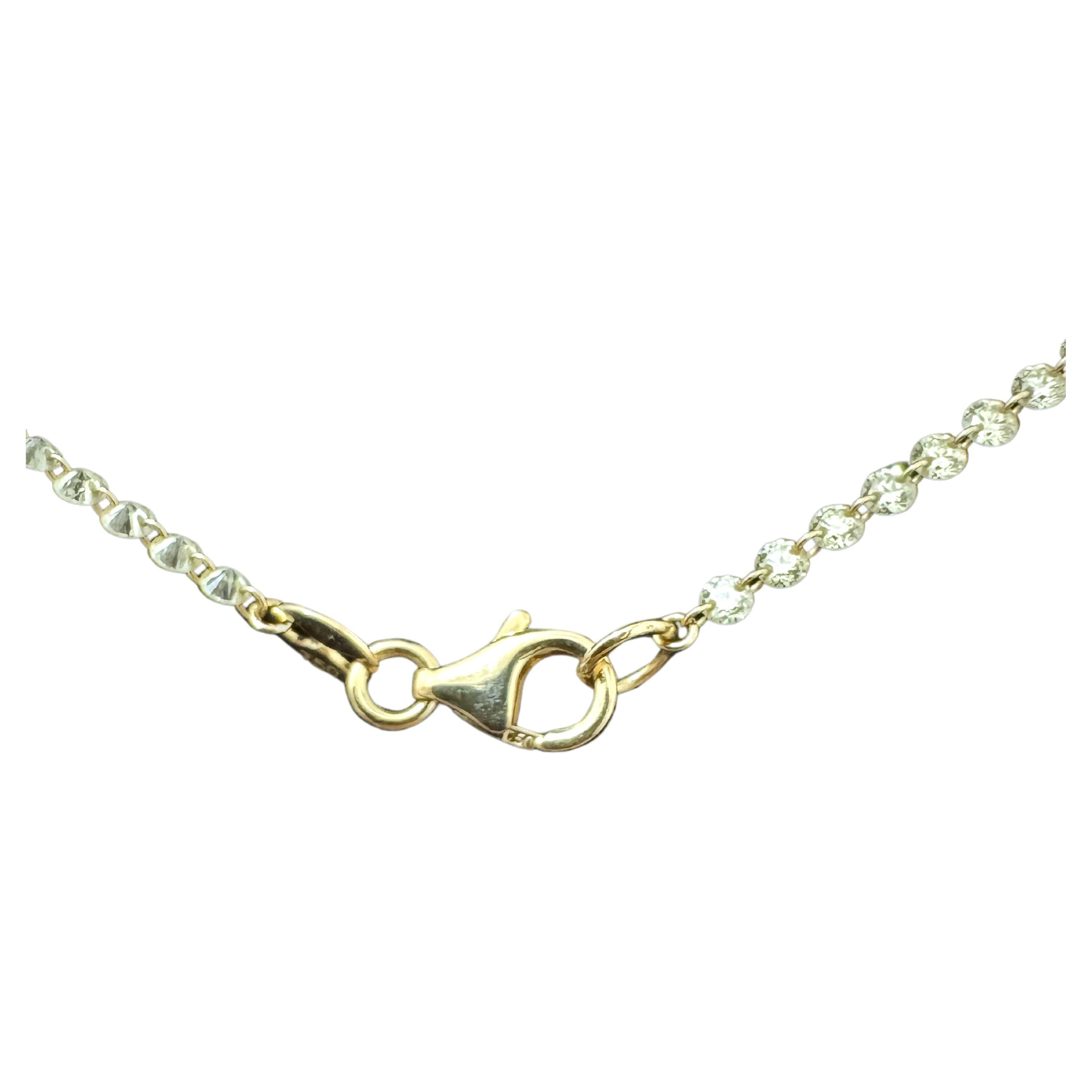 Gliederhalskette aus 18 Karat Gelbgold mit gelben Diamanten (Brillantschliff) im Angebot