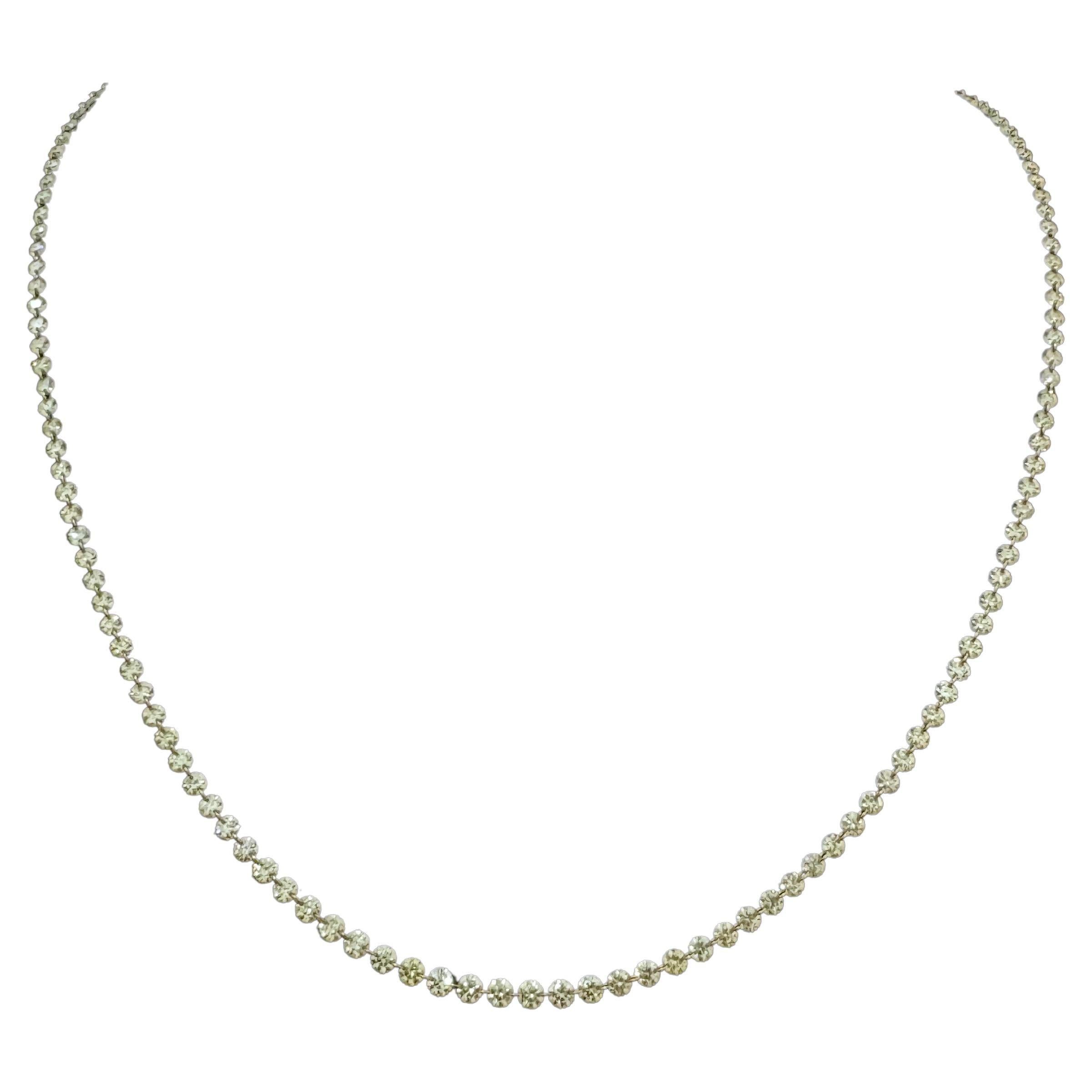 18k Yellow Gold Yellow Diamond Link Necklace