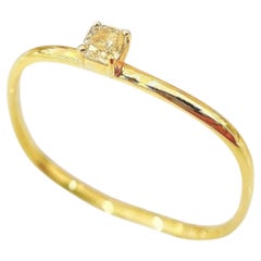 Anillo Diamante Amarillo Oro Amarillo 18K