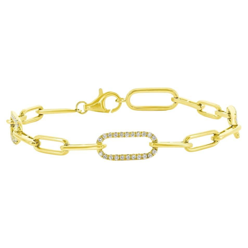 Aurelie Bidermann 18kt Yellow Gold Paper Clip Diamond Bracelet  Farfetch
