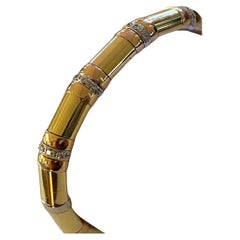 18K, Yellow/Red/White Gold Rigid Bracelet with a Silver Core, Signed Cesari 1995 18K, Yellow/Red/White Gold Rigid Bracelet with a Silver Core, Signed Cesari 1995