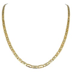 18k Gelb Weiß und Rose Gold 16,2g solide Mariner Link Kette Halskette Italien 24"