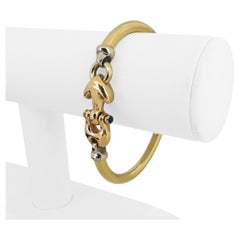 18k Yellow White and Rose Gold 24g Fancy Bar Link Bracelet Italy 6.75"