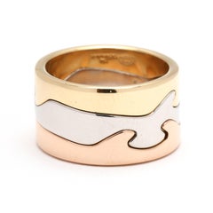 Anillo Puzzle Georg Jensen de oro amarillo, blanco y rosa de 18 quilates, talla 7