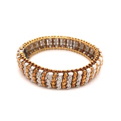 Armband aus 18 Karat Gelb- und Weißgold mit Diamanten