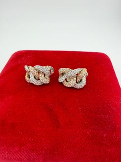 18k Yellow & White Gold Diamond Earrings