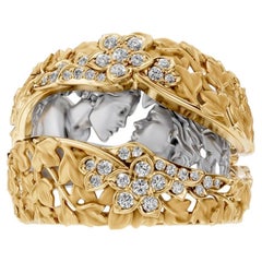 18K Yellow & White Gold Diamond Ring – 0.27ct White Diamonds, 36 Stones