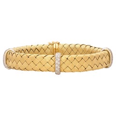 18k Yellow & White Gold Diamond & Sapphire Bracelet
