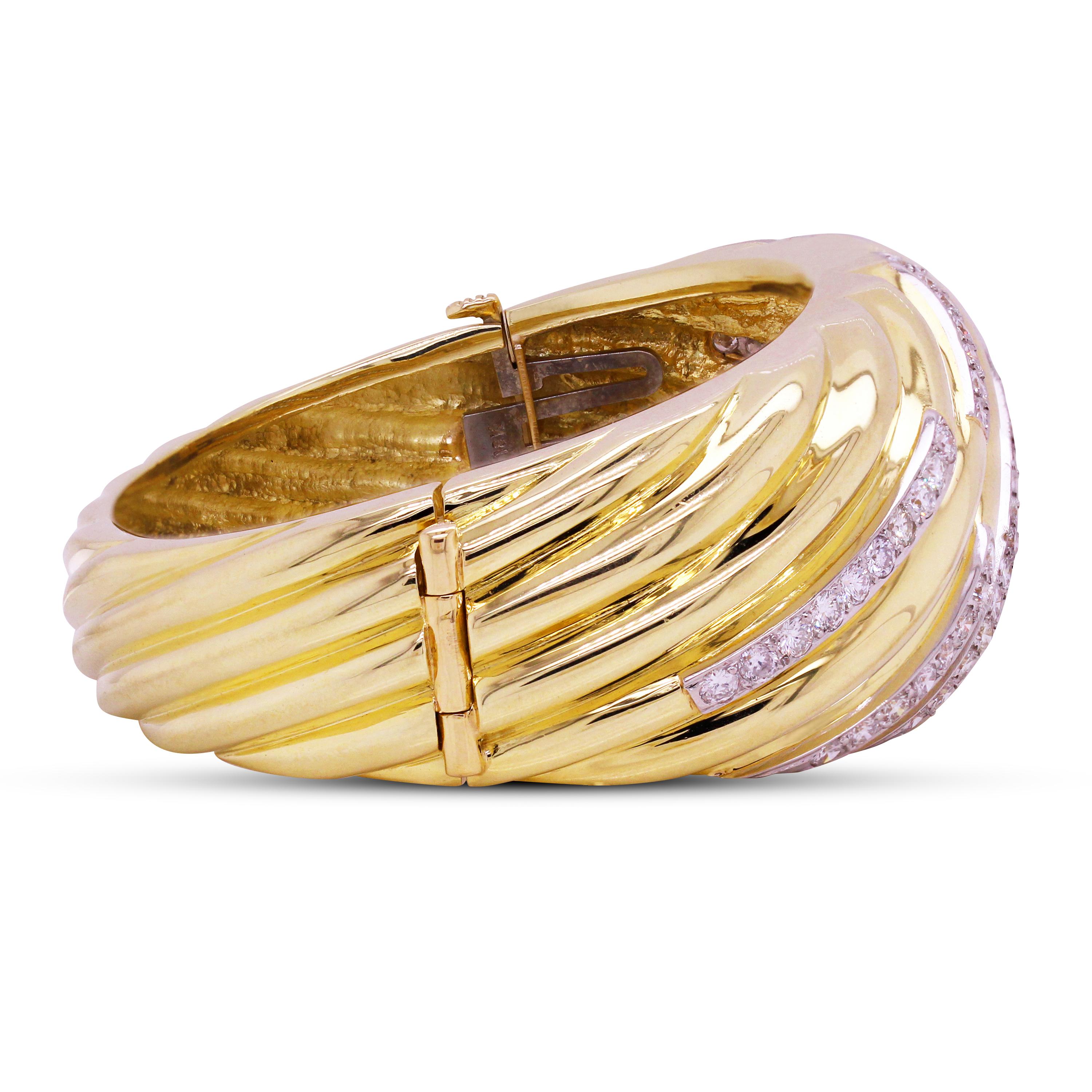 spiral gold bangles