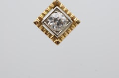 Pendentif en or jaune/blanc 18 carats avec diamant de 1,02 carat de taille ancienne, F VVS1