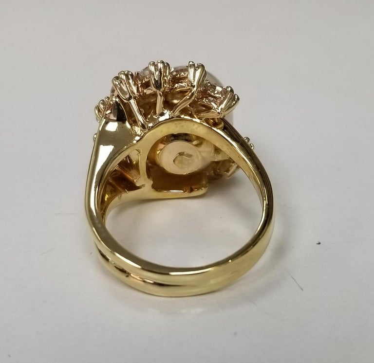 18k Yg South Sea Pearl with Marquise Diamonds, Ring by George Hoffman ...