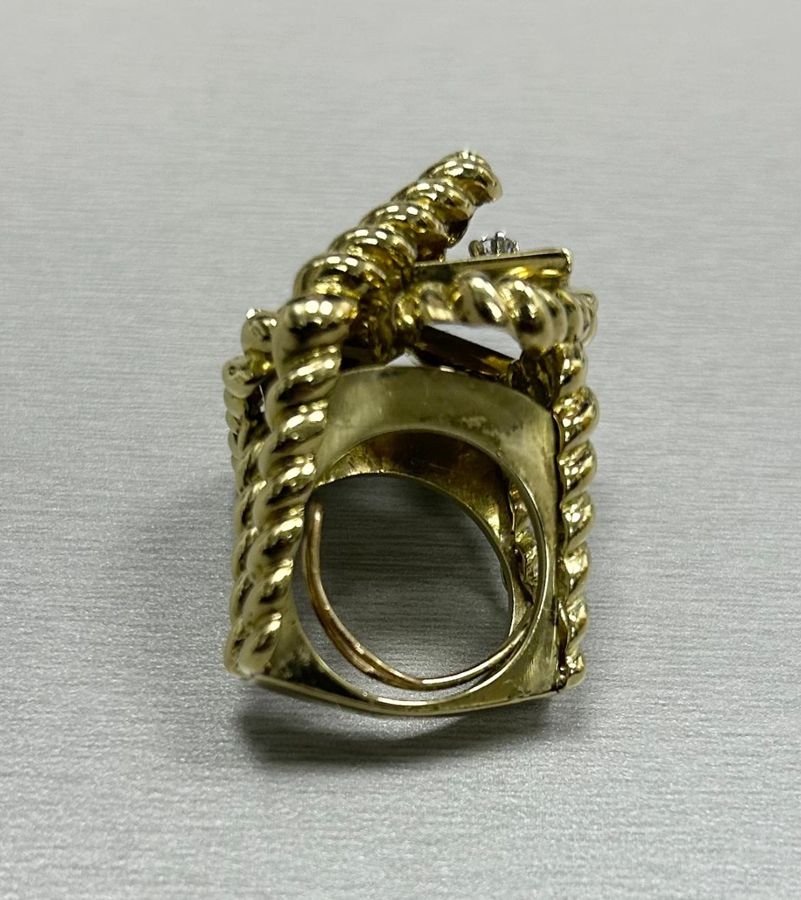 Women's 18k YG Large Abstract Ring