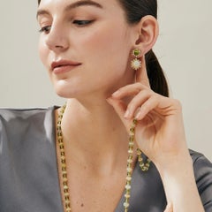 18K YG Limited Edition Mogul Perlenkette von Syna Jewels mit Opalen & Peridot