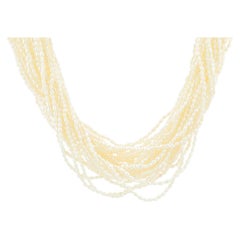 18K YG Mikimoto Pearl Multi Strand Necklace