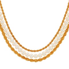 18K YG Mikimoto Pearl Necklace