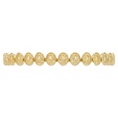 18K YG Oval Cut Natural Yellow Diamonds Tennis Bracelet Tw: 17.16 carats
