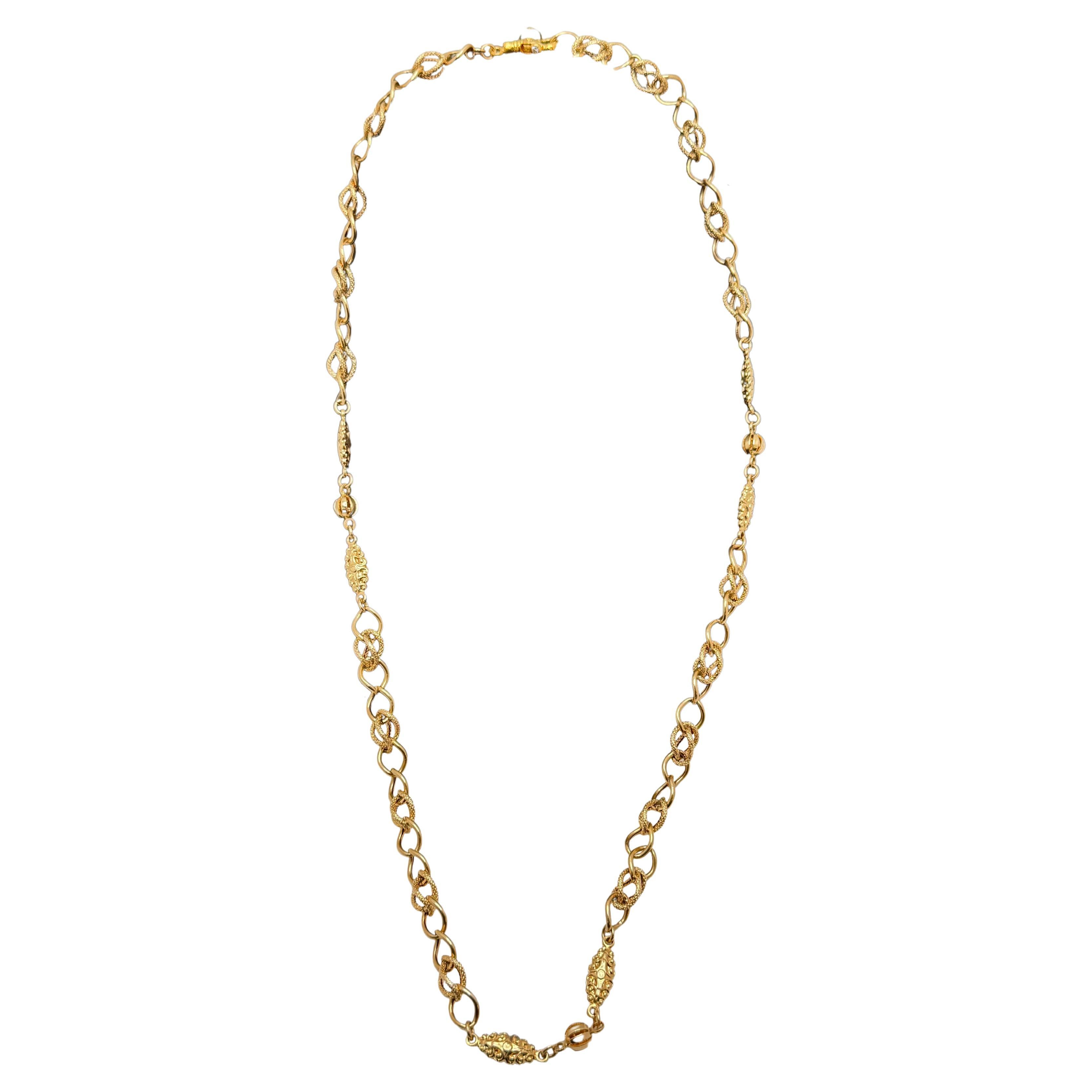 18K YG Special Design Link Necklace