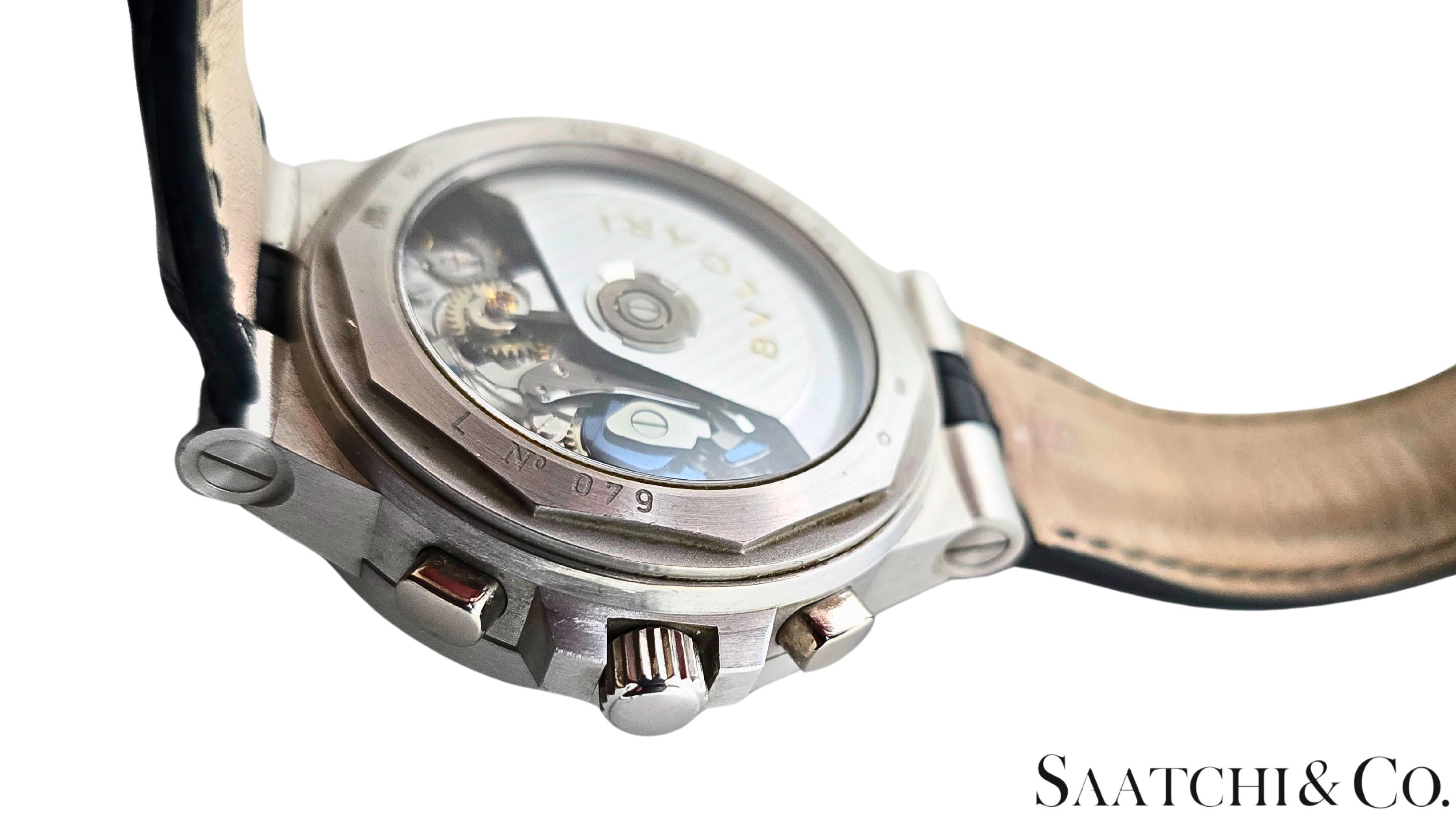 18k750 Weißgold Bvlgari Diagono Herrenuhr, Ref. CHW40GTA im Angebot 5