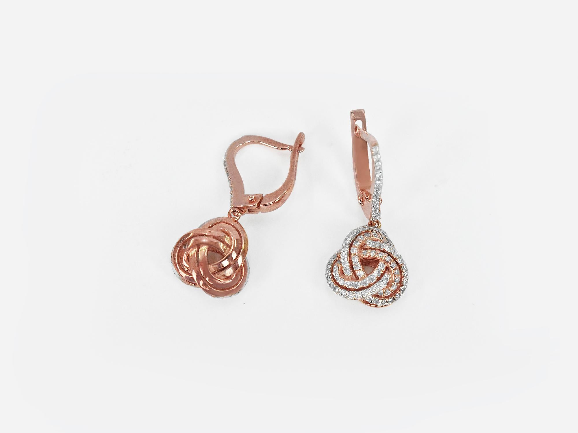 rose gold infinity earrings