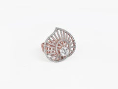 18 karat Gold 2.34 Carat Diamond Pave Heart Shape Ring