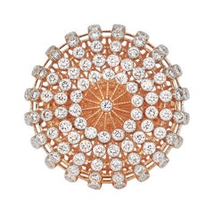 Art Nouveau 2.97 Carat Diamond Dome cocktail ring