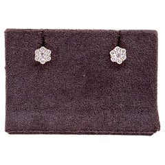 18kt .75 Cluster Diamond Earrings with Lab Report 