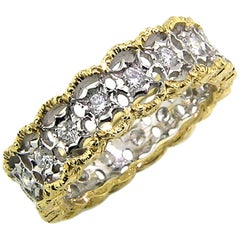18kt and 0.90ct Diamond Eternity Band, Handmade in Florence, Italy