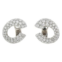 18kt and Diamond Curve Earrings