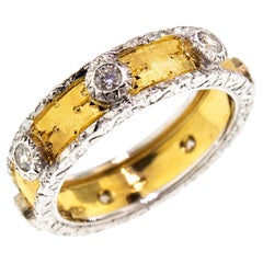 18kt and Diamond Eternity Band, Handmade in Florence, Italy
