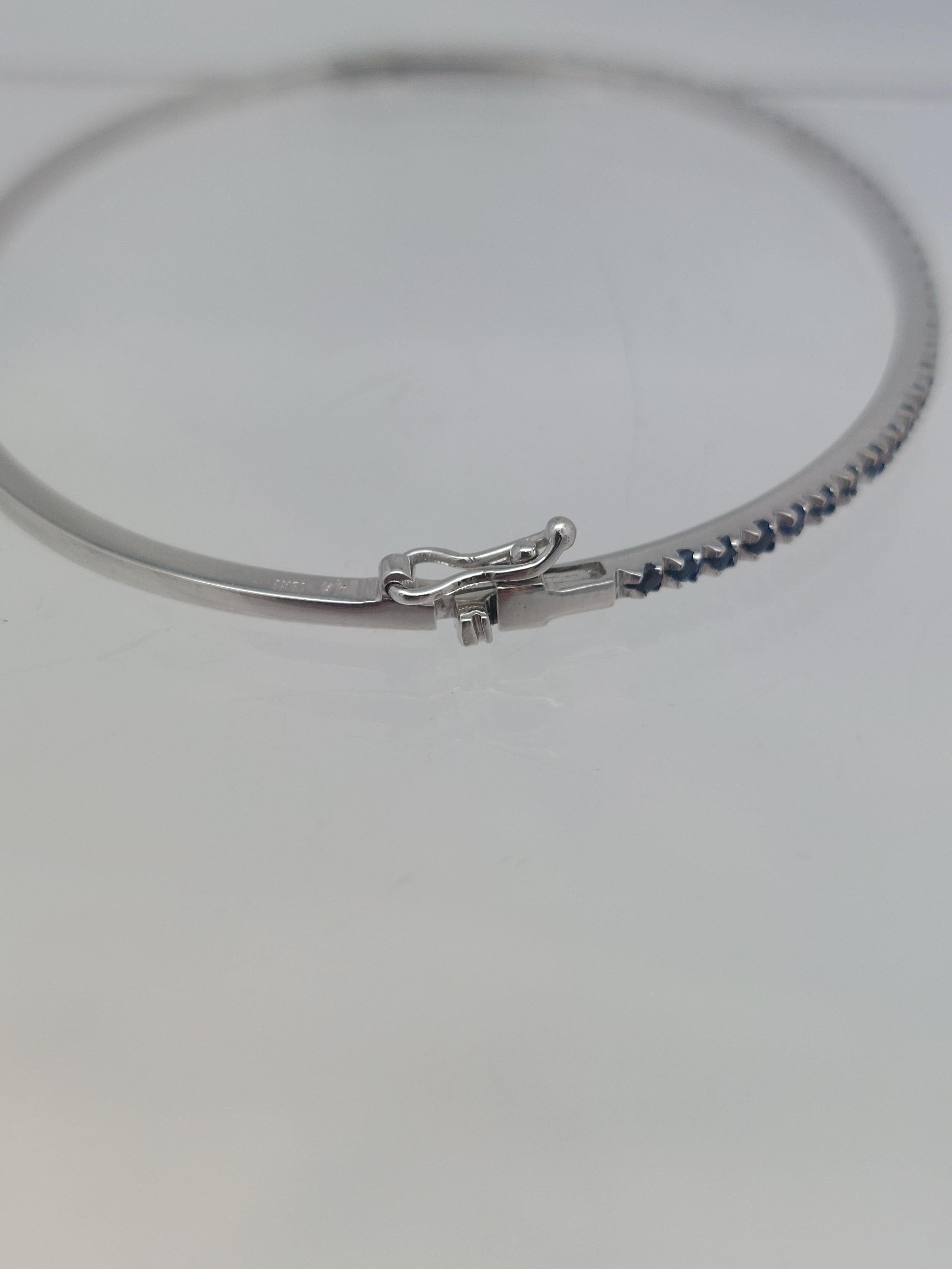 18KT Blauer Saphir Armreif im Angebot 2