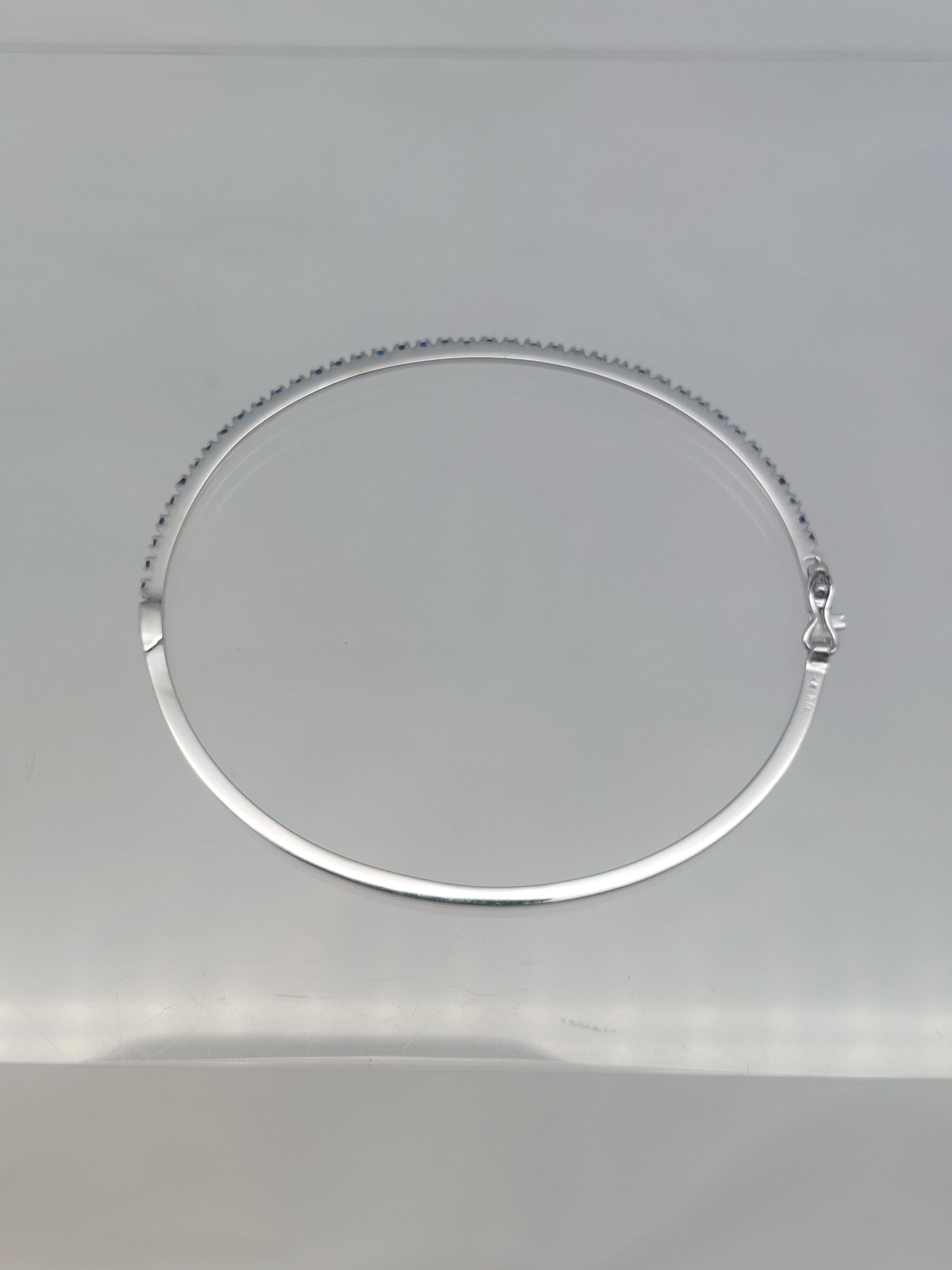 18KT Blauer Saphir Armreif im Angebot 3