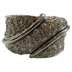 Bague cocktail 18KT avec 2 carats de diamants VS-SI pureté G couleur