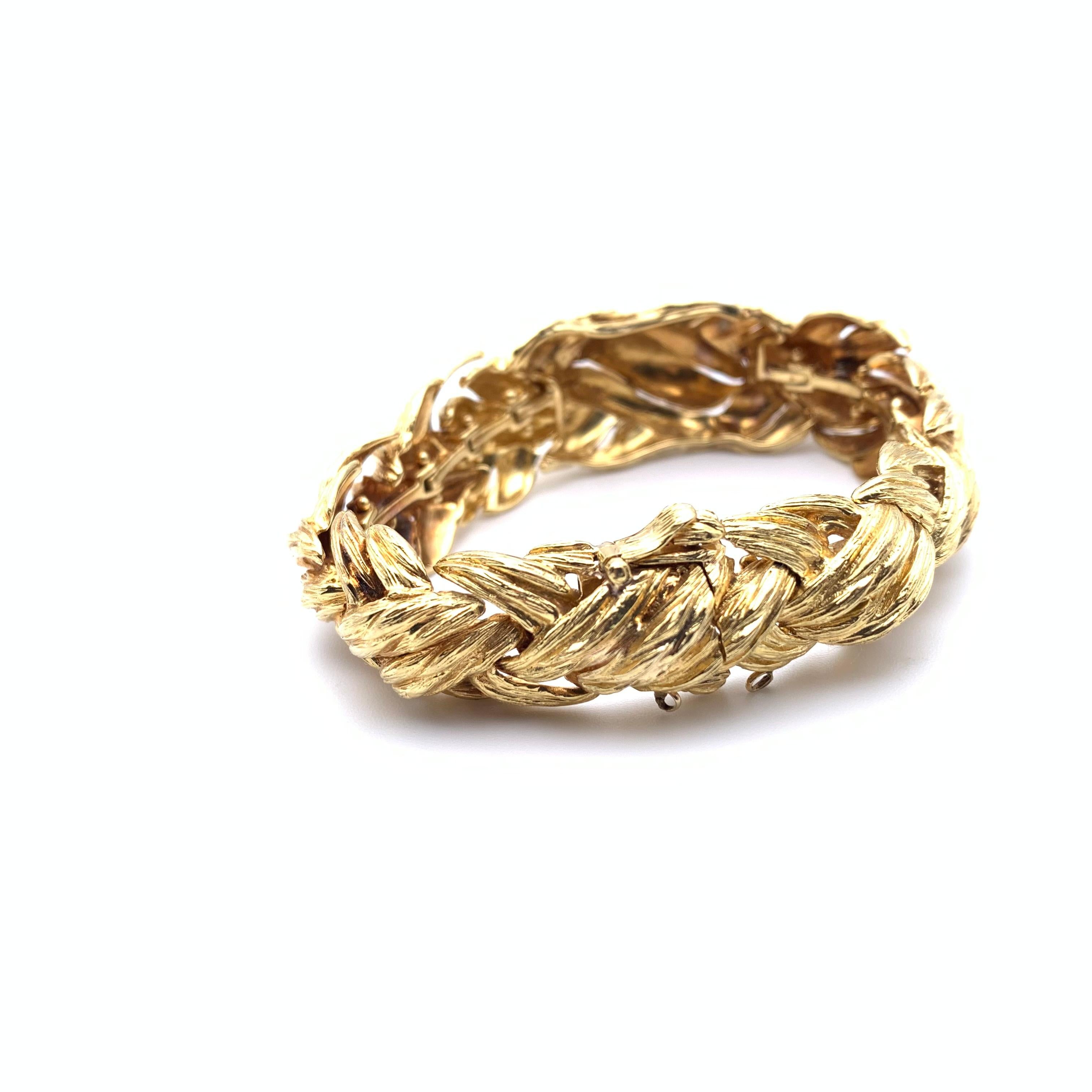 David Webb Bracelet à maillons tressés 18 carats Pour femmes en vente