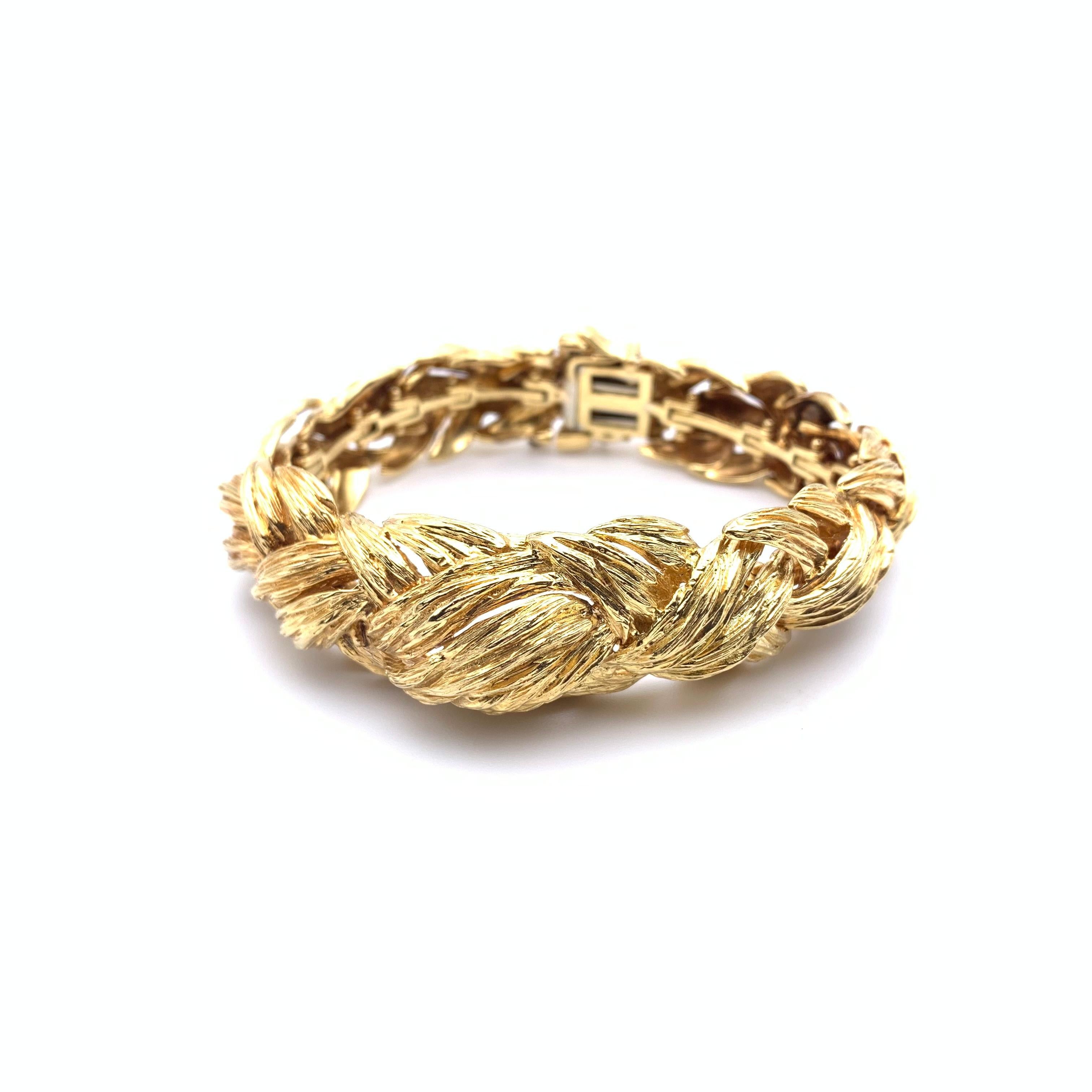 David Webb Bracelet à maillons tressés 18 carats en vente 1